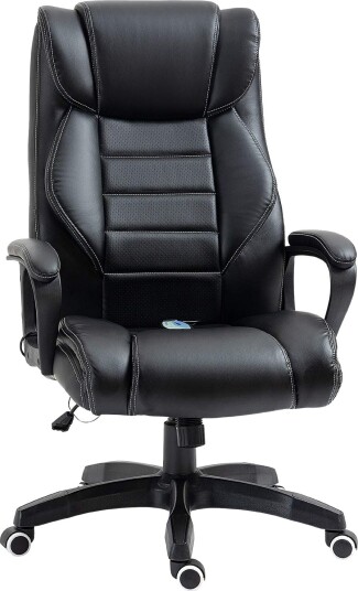 Ergonomisk svart massasjestol med 6 vibrasjonspunkter