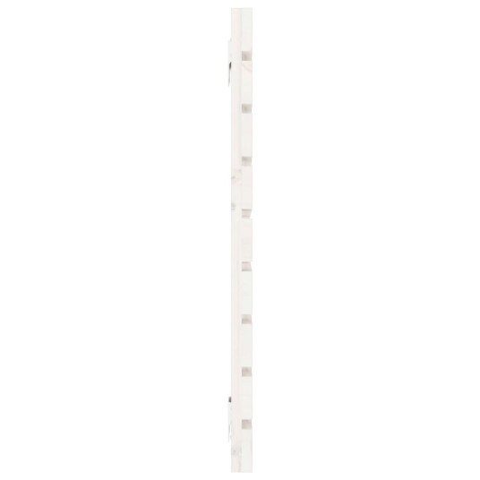 vidaXL Veggmontert sengegavl hvit 126x3x63 cm heltre furu