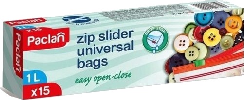 Paclan Zip Slider Fryseposer 1L X15 Stk 137100