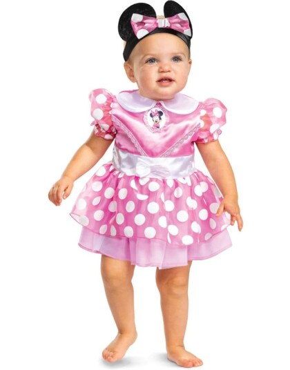 Lisensiert Rosa Minni Mus Kostyme til Baby 12 18 MND