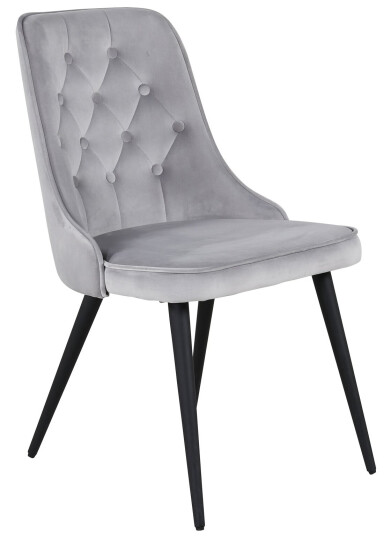 Venture Design Velvet deluxe spise stol Grå Fløyel/svart Grå