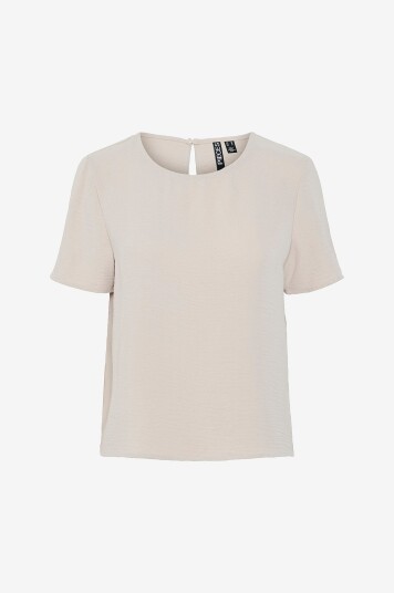 pieces - Topp pcAnna SS O-neck Top - Grå