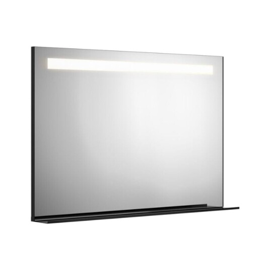 Gustavsberg speil med hylle, LED, 120x80,2 cm, sort Gustavsberg speil med hylle, LED, 120x80,2 cm, sort