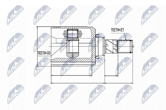 Nty Drivknute drivaksel NTY NPW NS 032