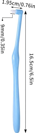 Dentadan Focus Round Single-Tuft Solo Tannbørste HVIT