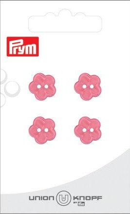 Prym Prym Plastknappblomst Rosa 12 Mm 4 Stk
