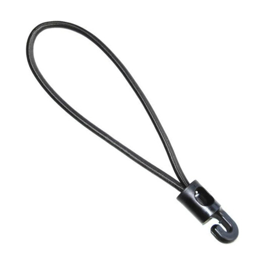 Spanfiks m/krok Svart 4mm 25cm Spanfiks m/krok Svart 4mm 25cm