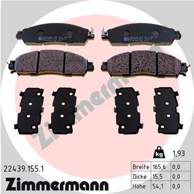 Bremseklosser ZIMMERMANN 22439.155.1