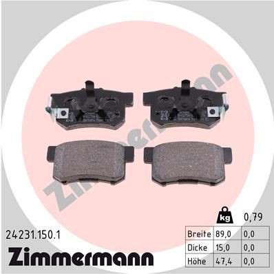 Bremseklosser ZIMMERMANN 24231.150.1