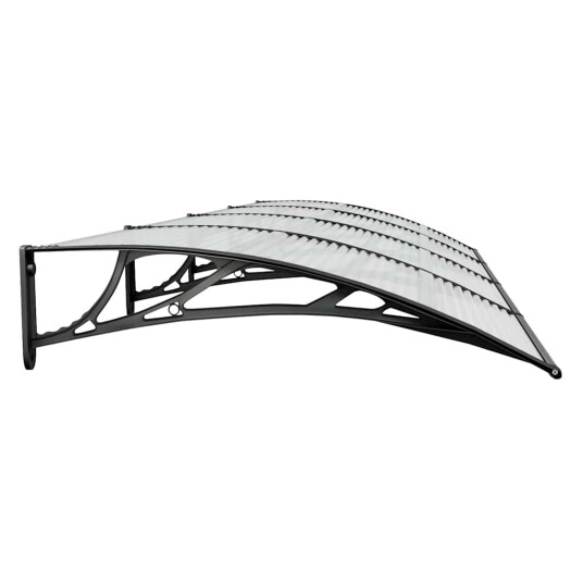 vidaXL Skjermtak svart 350x100 cm polykarbonat vidaXL Skjermtak svart 350x100 cm polykarbonat