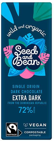 Seed & Bean Mørk Sjokolade 72% Ø - 25 g