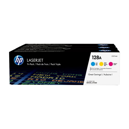 COLOR LASERJET 128A CYAN, YELOW, MAGENTA