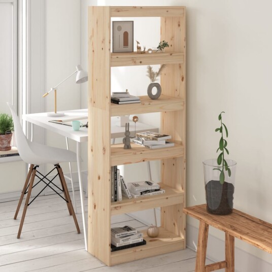 vidaXL Bokhylle/romdeler 60x30x167,5 cm heltre furu vidaXL Bokhylle/romdeler 60x30x167,5 cm heltre furu