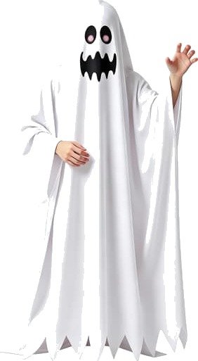 Halloween Hvit Spøkelseskappe til Voksen