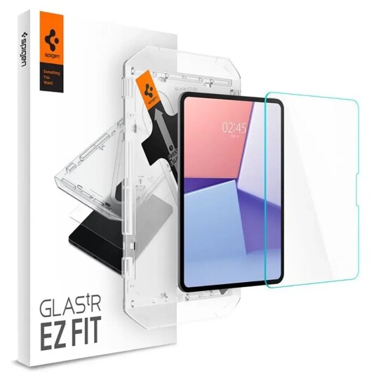 Spigen EZ Fit Skjermbeskytter til iPad Pro 11" (2024) - Herdet Glass, Transparent og Case Friendly