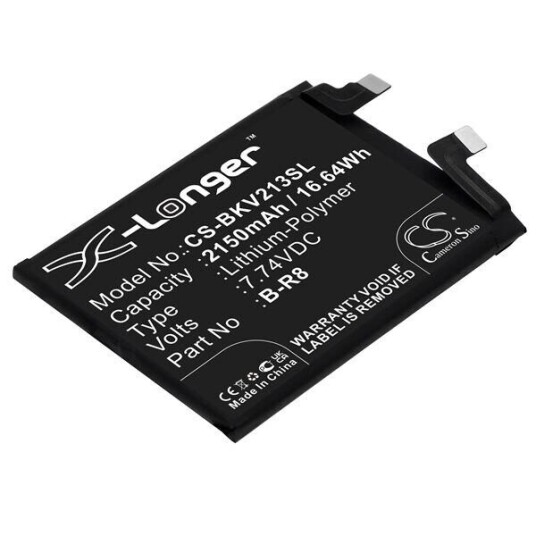 VIVO IQOO 8 5G batteri (2150 mAh 7.74 V, Sort)