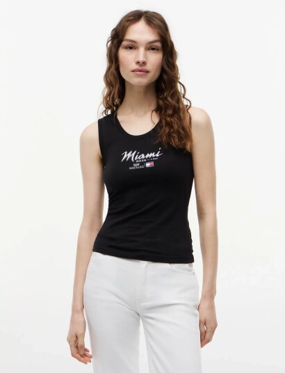 Tommy Hilfiger Th X Cf1 Miami Tank Top Black L