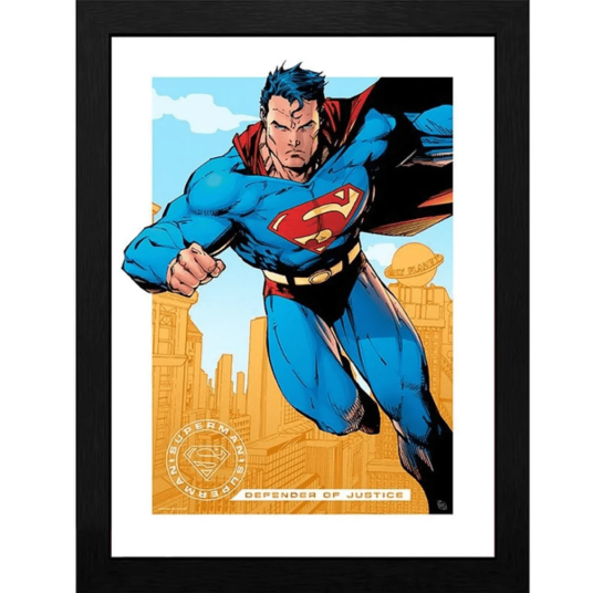 DC Comic's Superman Innrammet Bilde 30 x 40 cm