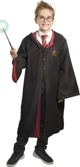 Harry Potter Deluxe Kostyme med Tryllestav 110-124 cm 7-9 år