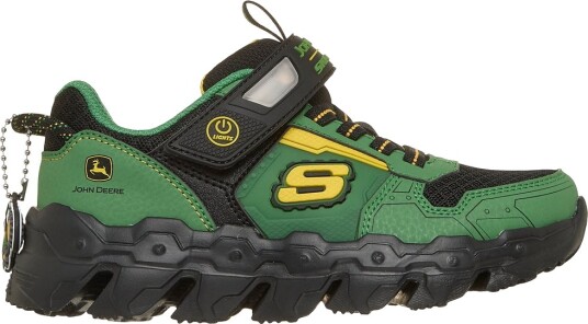 Skechers Sko m. Lys MEGA Flex Lite Dozer Brights John Deere Skechers 29 Blinkende sko Grå Grønn Gul Svart