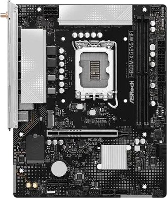 ASRock H810M-X Gen5 Micro ATX Hovedkort med Wi-Fi 6 og Bluetooth