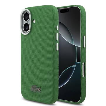 Lacoste iPhone 17 Iconic Petit Pique Metal Logo deksel MagSafe kompatibel Grønn Lacoste iPhone 17 Iconic Petit Pique Metal Logo deksel MagSafe kompatibel Grønn