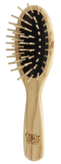 Tek Small Oval Hair Brush With Short Wooden Pins Tek Small Oval Hair Brush With Short Wooden Pins