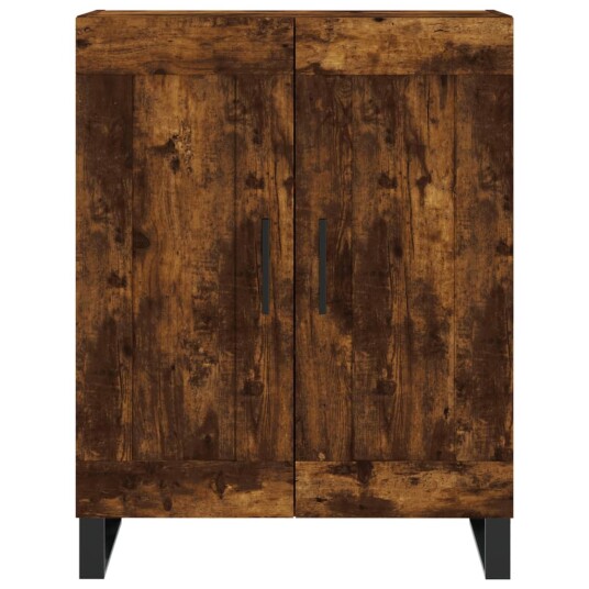 vidaXL Skjenk røkt eik 69,5x34x90 cm konstruert tre