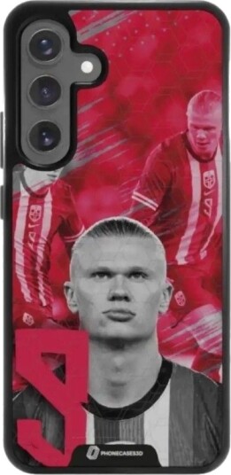 Phonecases3D Samsung Galaxy S25+ Norges Fotballforbund Haaland 3D mobildeksel, svart