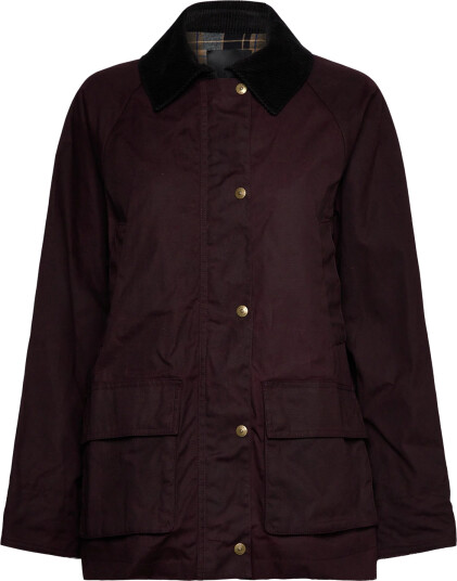 Mango Cotton Parka With Corduroy Collar - Burgundy - XS Mango Cotton Parka With Corduroy Collar - Burgundy - XS
