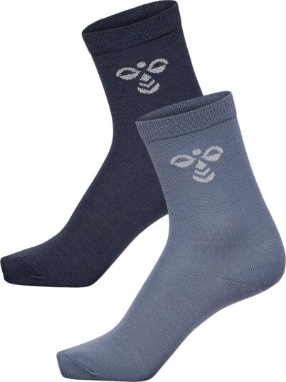 Hummel Hmljr 2 pack sokker i ull Ombre Blue/Flint Stone (28/31) 28/31