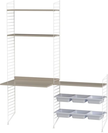 String barnerom beige & hvit Kombinasjon E
