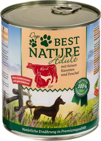 Best Nature Våtfôr Adult Dog & Gulrøtter Kalkun Storfe 12 X 800 G