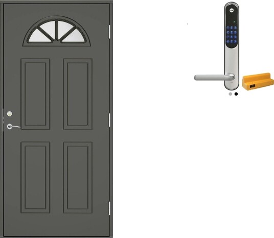 Ytterdør Swedoor Clever-Line+ Thy med Yale Entrus