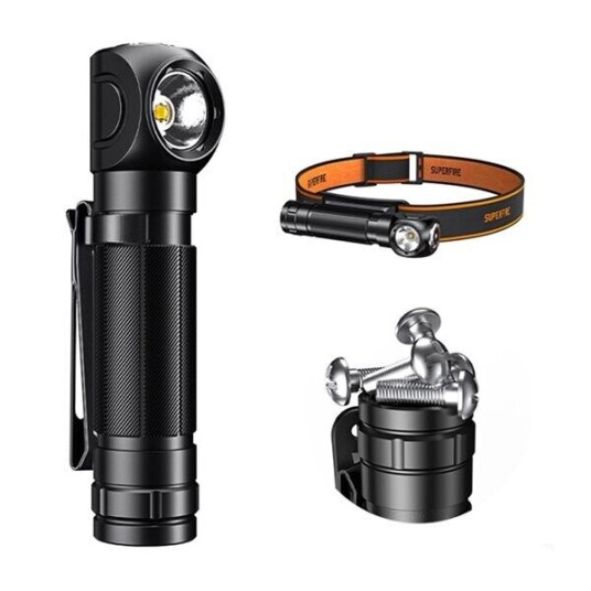 Superfire TH04-S, 1000 lmm USB-C hodelykt lommelykt Superfire TH04-S, 1000 lmm USB-C hodelykt lommelykt