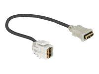 Delock Keystone Module HDMI female > HDMI female 250° with cable - HDMI-kabel - 22 cm