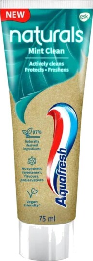 Aquafresh Tannkrem Naturals Mint Clean 75 ml.