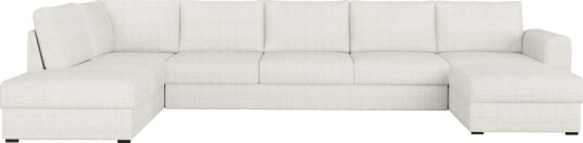 Taberk Sofa med Sjeselong og Divan 5 seter   Hvit