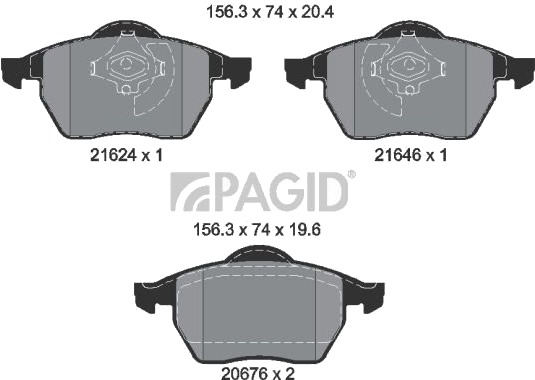 PAGID T1093N Bremseklosser