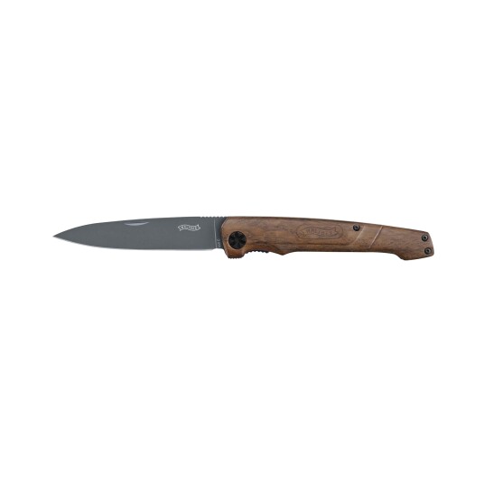 Walther Blue Wood foldekniv ??? 94mm blad, valn??ttskaft