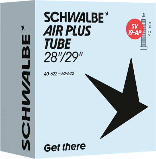 Schwalbe Air Plus slange 28/29"x1,60-2,50 (40/62-622) 40mm racerventil Schwalbe Air Plus slange 28/29"x1,60-2,50 (40/62-622) 40mm racerventil