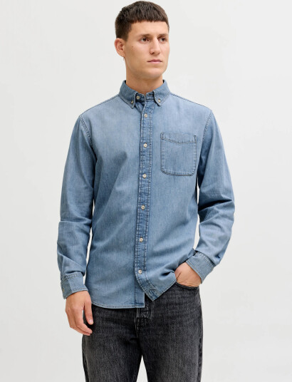 Jack & Jones Jjebrook Jjoxford Shirt Akm 990 Noos   Blue   XL