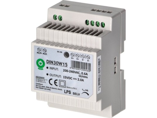 Orno Strømkilde Din, 15Vdc, 2,0A Orno Strømkilde Din, 15Vdc, 2,0A