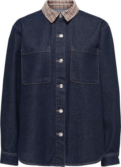 ONLY Onlvera Ls Check Dnm Shirt Siji Navy M ONLY Onlvera Ls Check Dnm Shirt Siji Navy M
