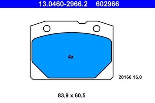 Bremseklosser ATE 13.0460 2966.2