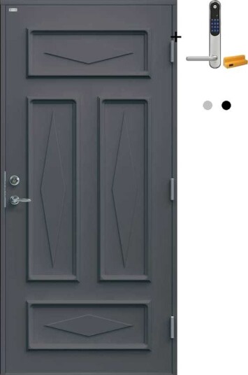 Ytterdør Diplomat Britta Tett med Yale Doorman Classic Home