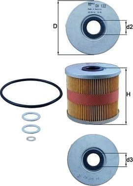 Oljefilter KNECHT OX 122D Oljefilter KNECHT OX 122D