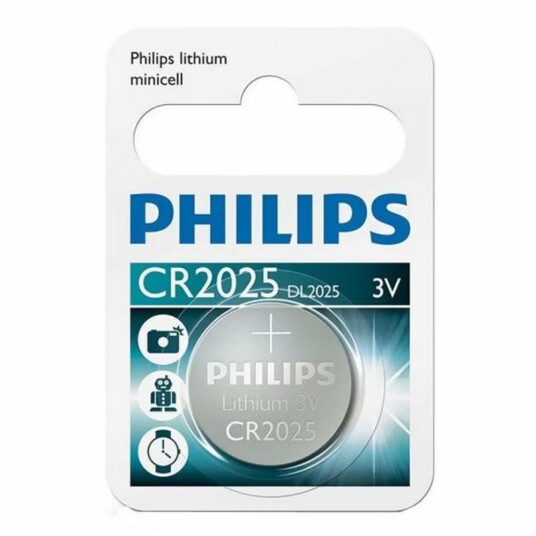 Litiumknapp Cellebatteri Philips CR2025P4/01B Litiumknapp Cellebatteri Philips CR2025P4/01B