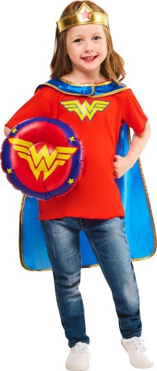 Wonder Woman™ Maskeradesett for Barn Gaveeske