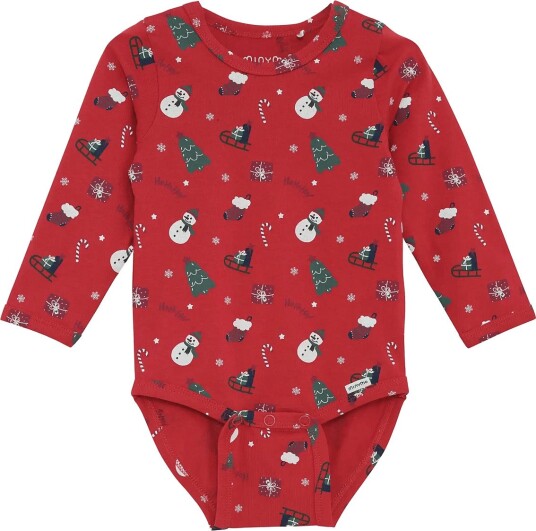 Minymo Body Ls Aop SCARLET SAGE 68